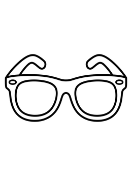 Free printable Classic Cool Sunglasses Outline coloring page