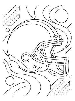 Free printable Classic Football Helmet With Modern Lines coloring page