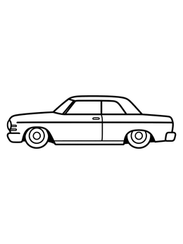 Free printable Classic Lowrider Side Profile coloring page