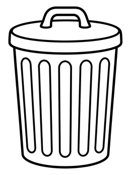 Free printable Classic Metal Trash Can coloring page