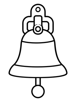 Free printable Classic Mounted Ship Bell coloring page
