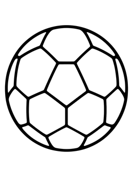 Free printable Classic Simple Soccer Ball coloring page