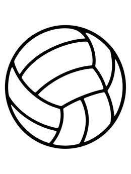 Free printable Classic Volleyball With Bold Outlines coloring page
