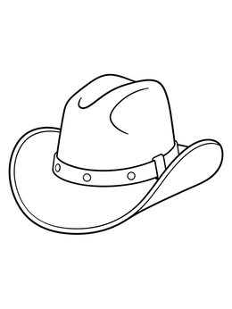Free printable Classic Western Cowboy Hat coloring page