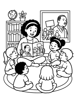 Free printable Classroom Civil Rights History Lesson coloring page