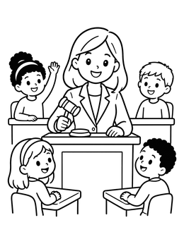 Free printable Mock Trial In The Classroom coloring page