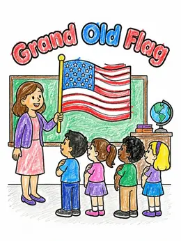 Colorful Classrooms Classroom Pledge Of Allegiance – Flag Day Coloring Page