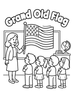 Free printable Classroom Pledge Of Allegiance coloring page