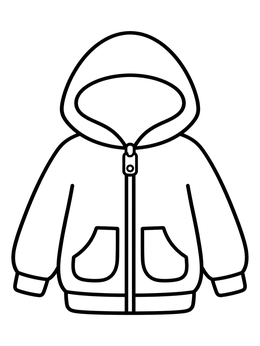 Free printable Cozy Hooded Zip Up Jacket coloring page