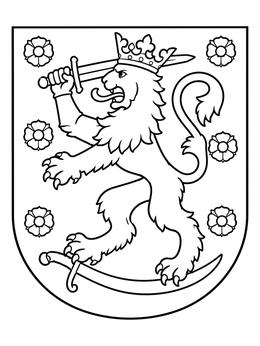 Free printable Coat Of Arms Of Finland coloring page
