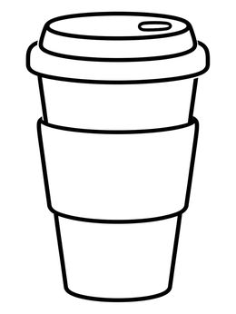 Free printable Coffee To Go Paper Cup coloring page