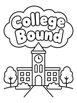 Free printable College Bound Campus Building coloring page
