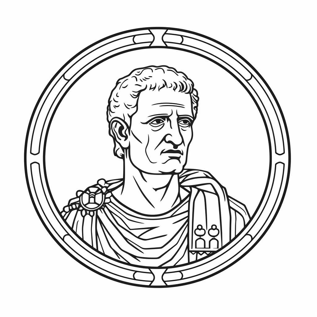 Color Julius Caesar'S Portrait - Coloring Page