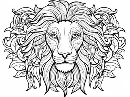 Lion Coloring Book for Adults cover page