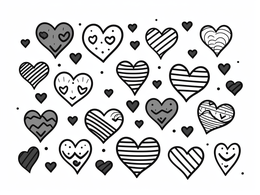 Free printable Color Your Own Valentine Heart coloring page