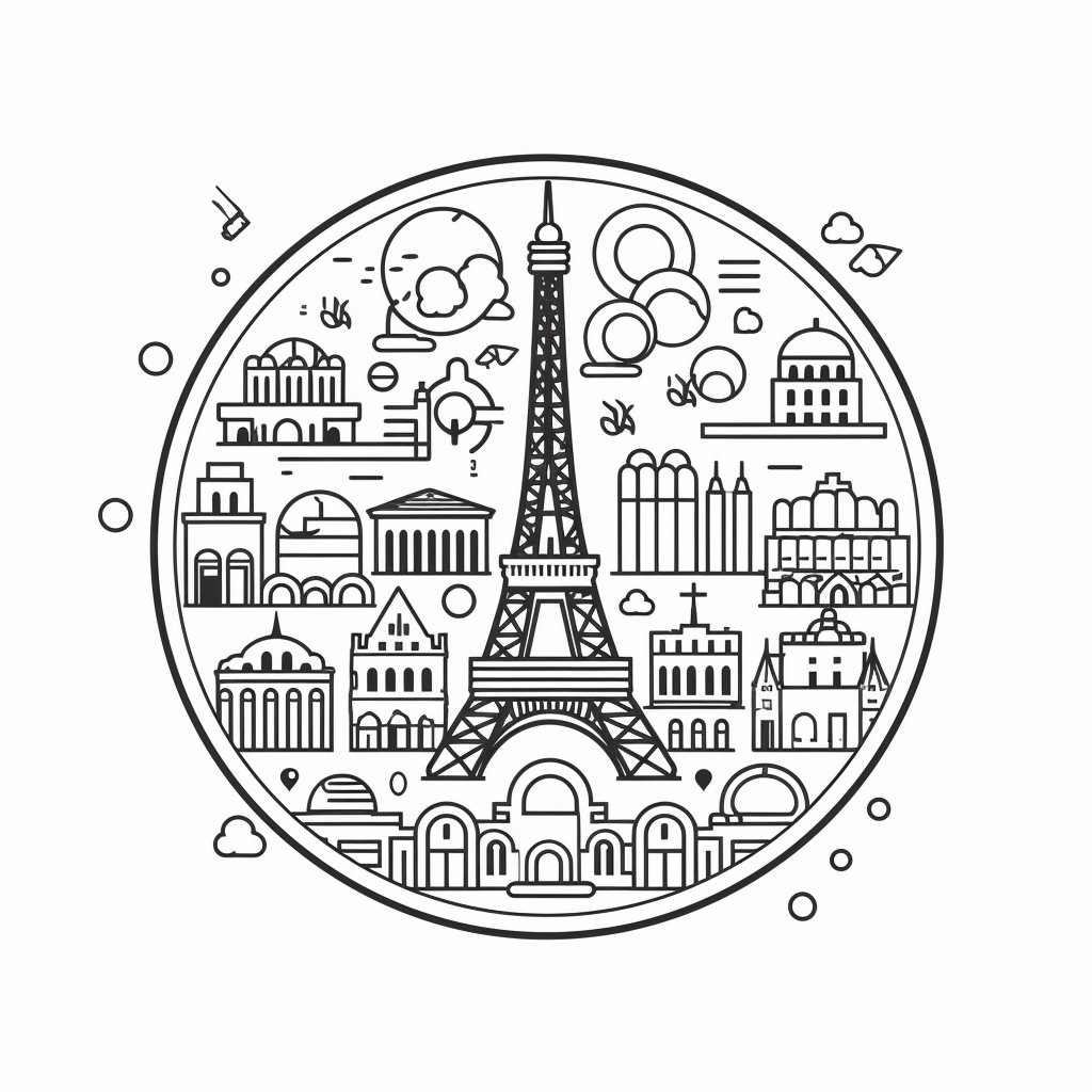 illustration of Color your way through Paris
