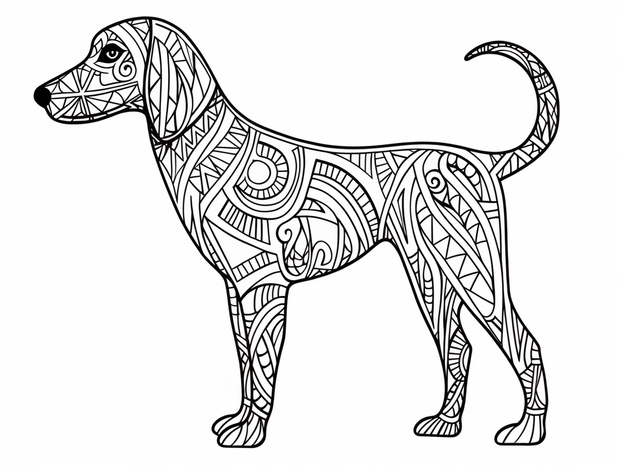 illustration of Color your way to a Weimaraner