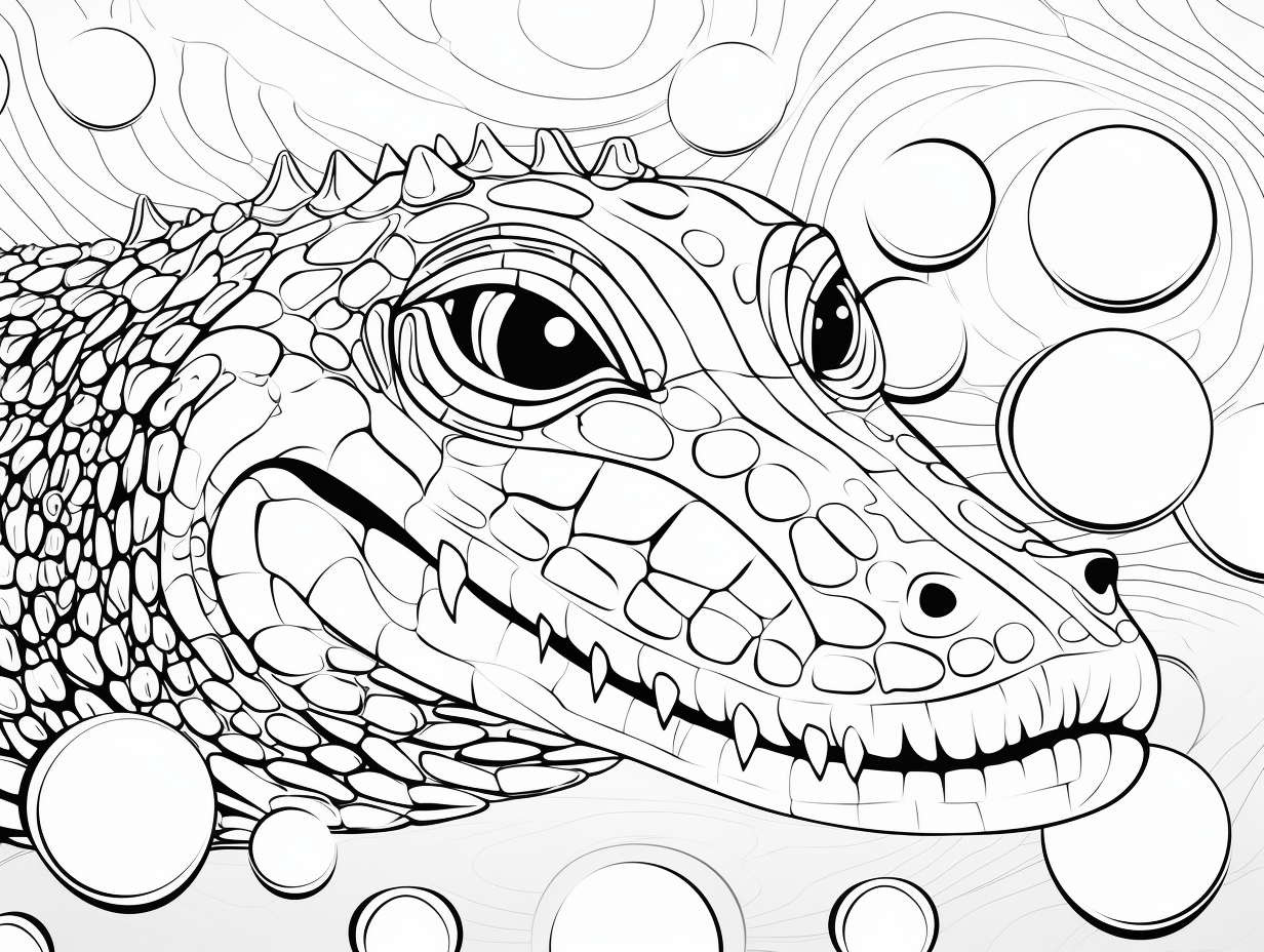 illustration of Colorful alligator art to enjoy