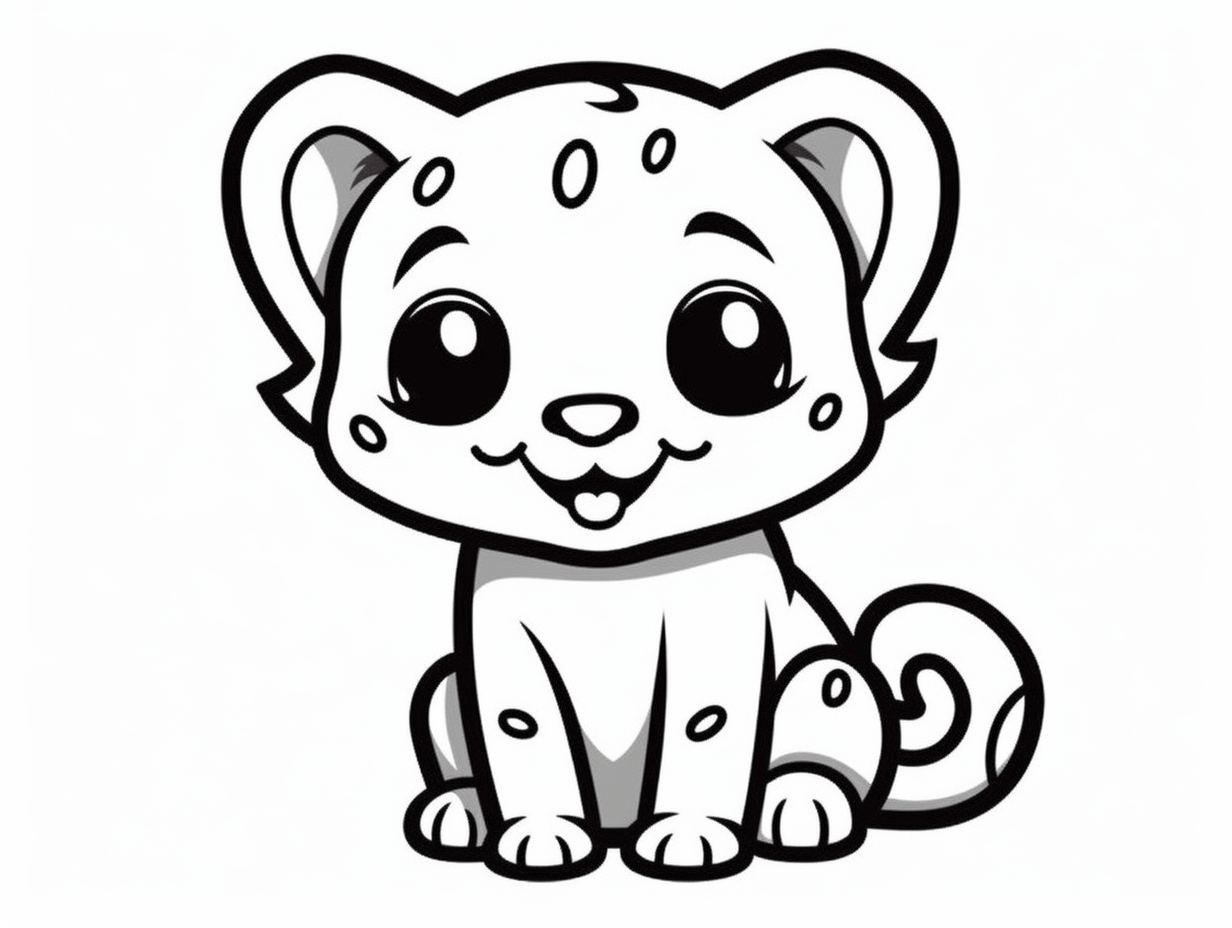 illustration of Colorful and playful jaguar