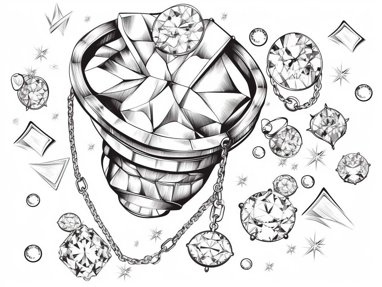 illustration of Colorful and radiant jewels