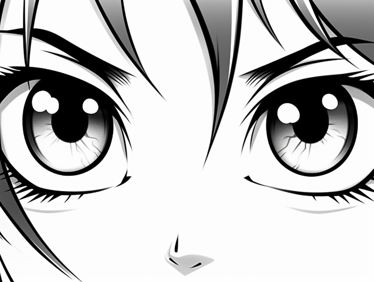 illustration of Colorful anime eyes to discover
