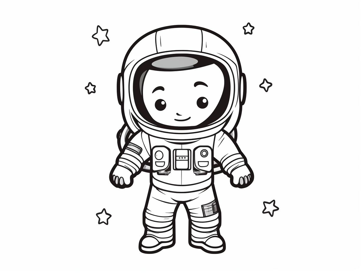 illustration of Colorful astronaut adventure