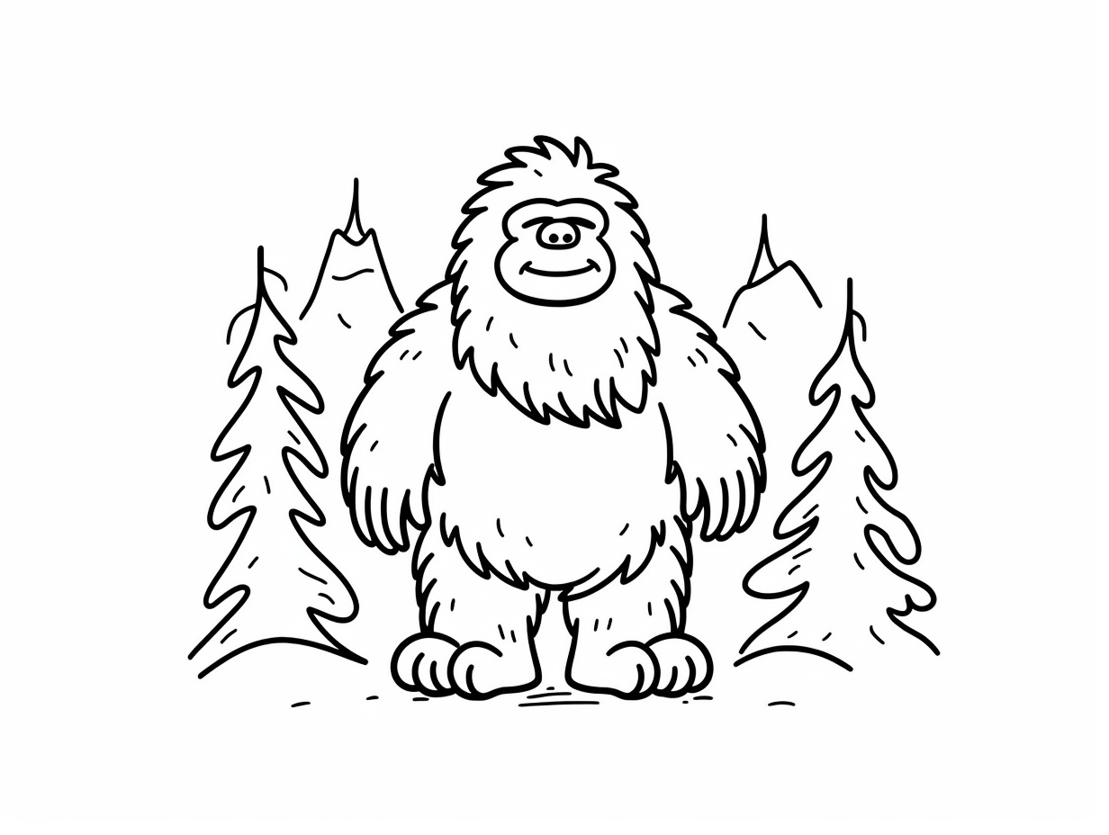 illustration of Colorful Bigfoot character