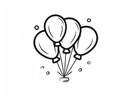 Festive Bunch Of Floating Balloons