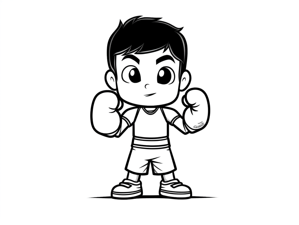 illustration of Colorful boxing for kids