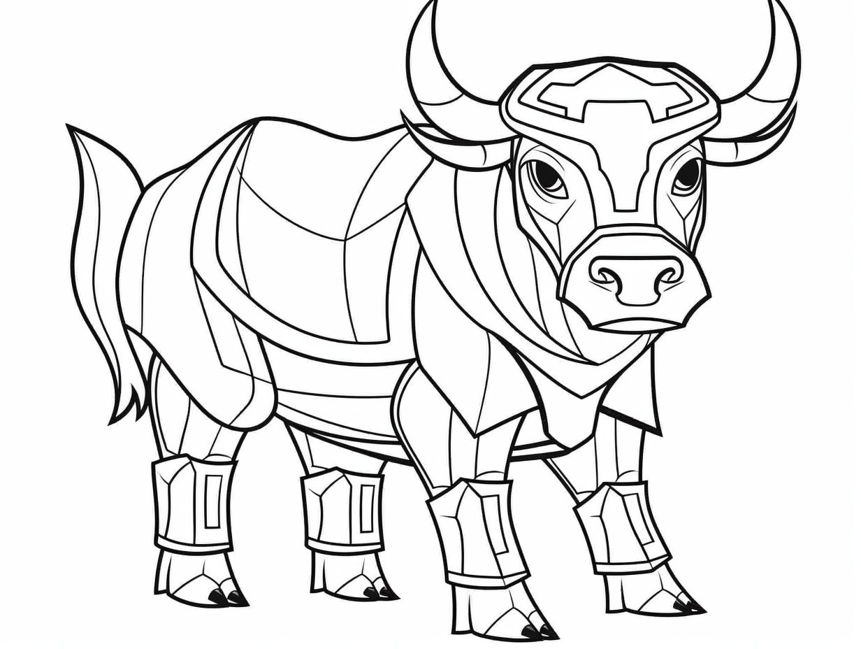 illustration of Colorful bull adventure awaits