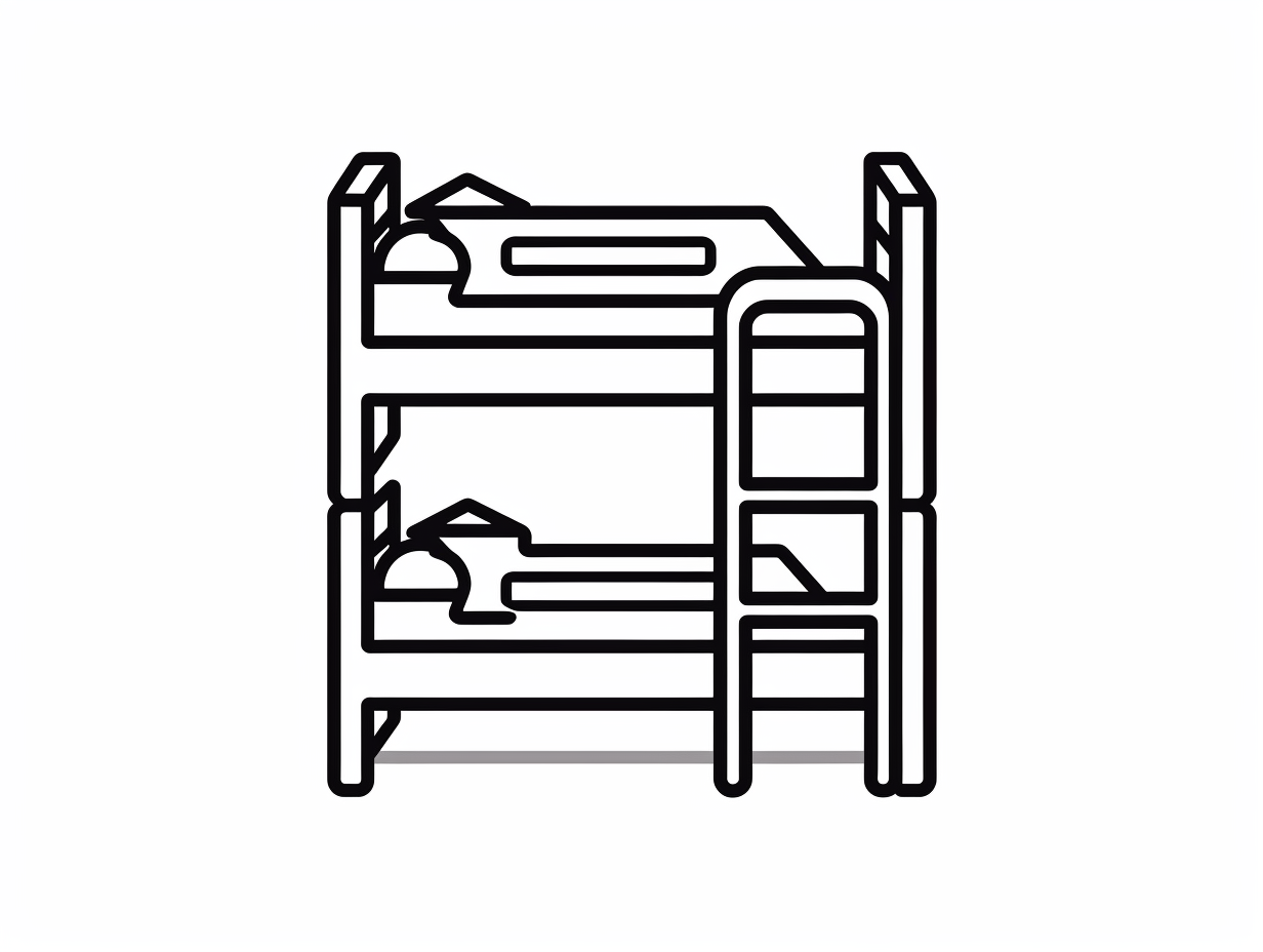 illustration of Colorful bunk bed dreams