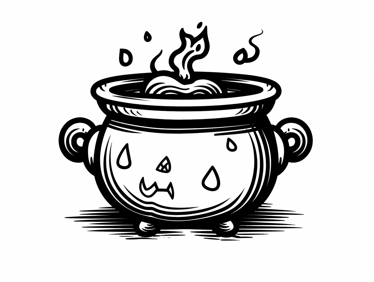 illustration of Colorful cauldron adventure