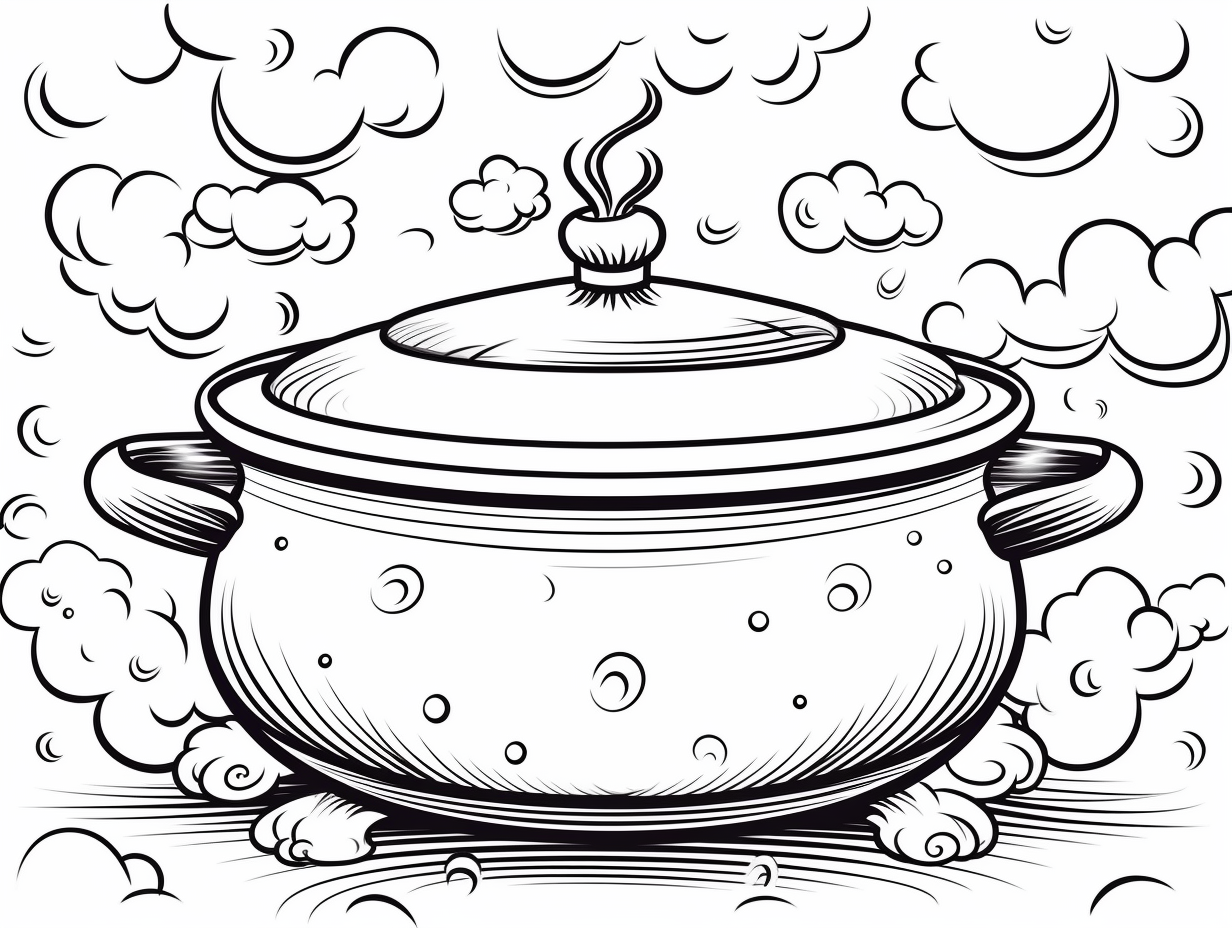 illustration of Colorful cauldron art for adults