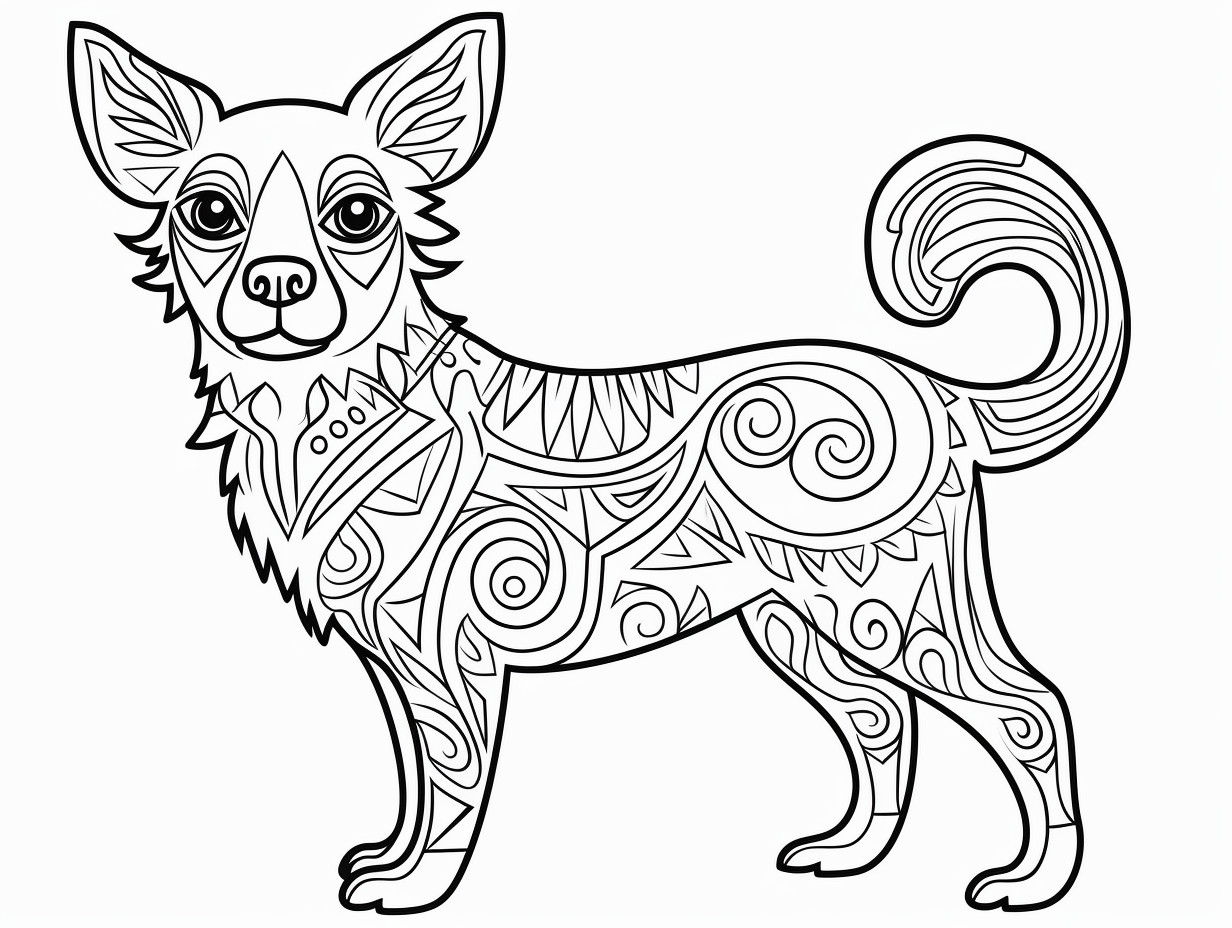 illustration of Colorful chihuahua fun for adults