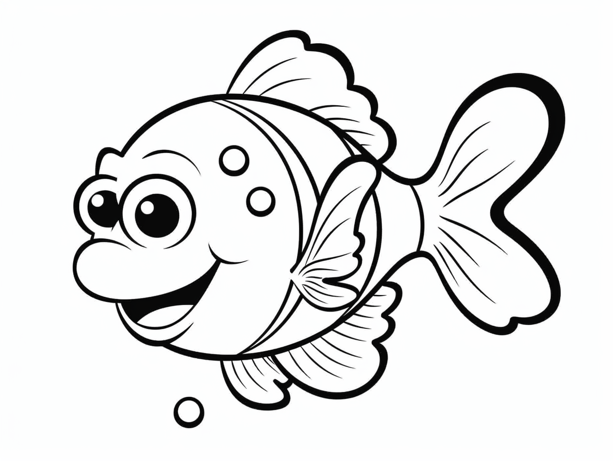 illustration of Colorful clownfish page