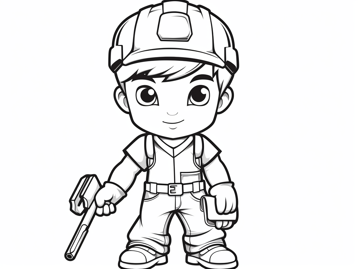 illustration of Colorful construction worker design
