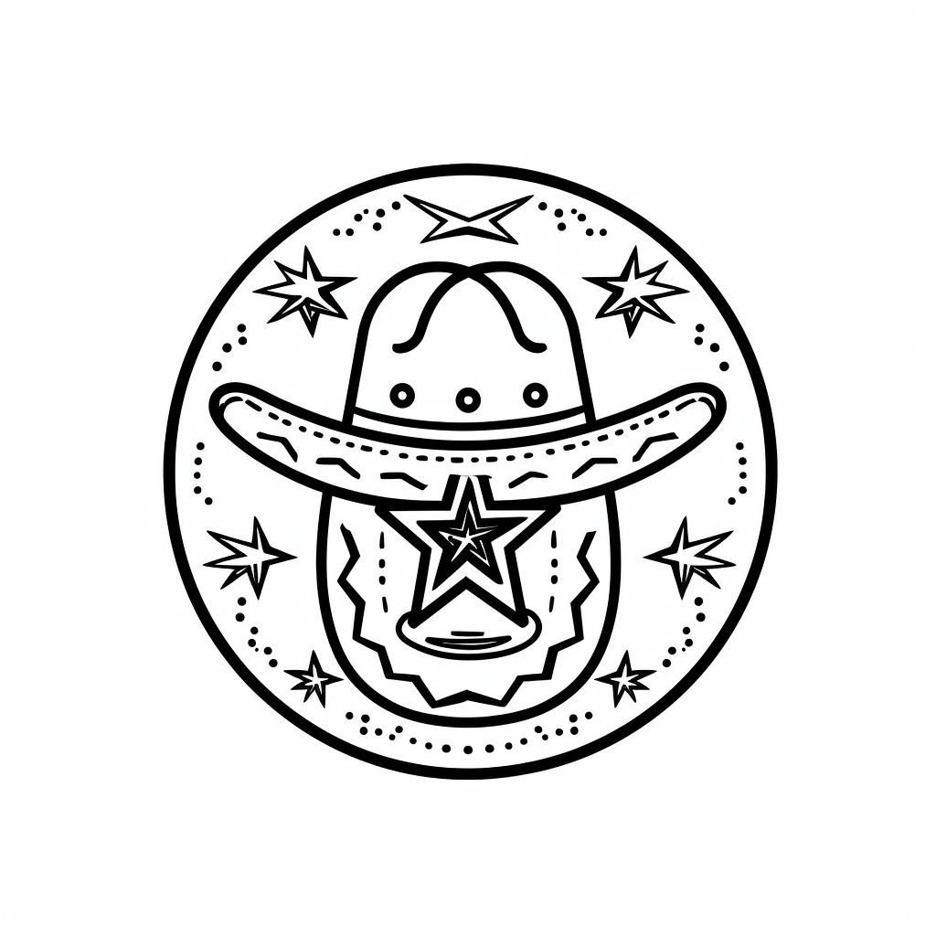 illustration of Colorful cowboy hat picture