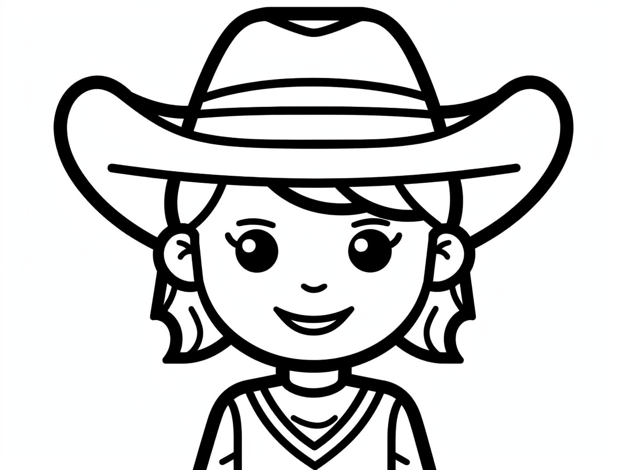 illustration of Colorful cowgirl world