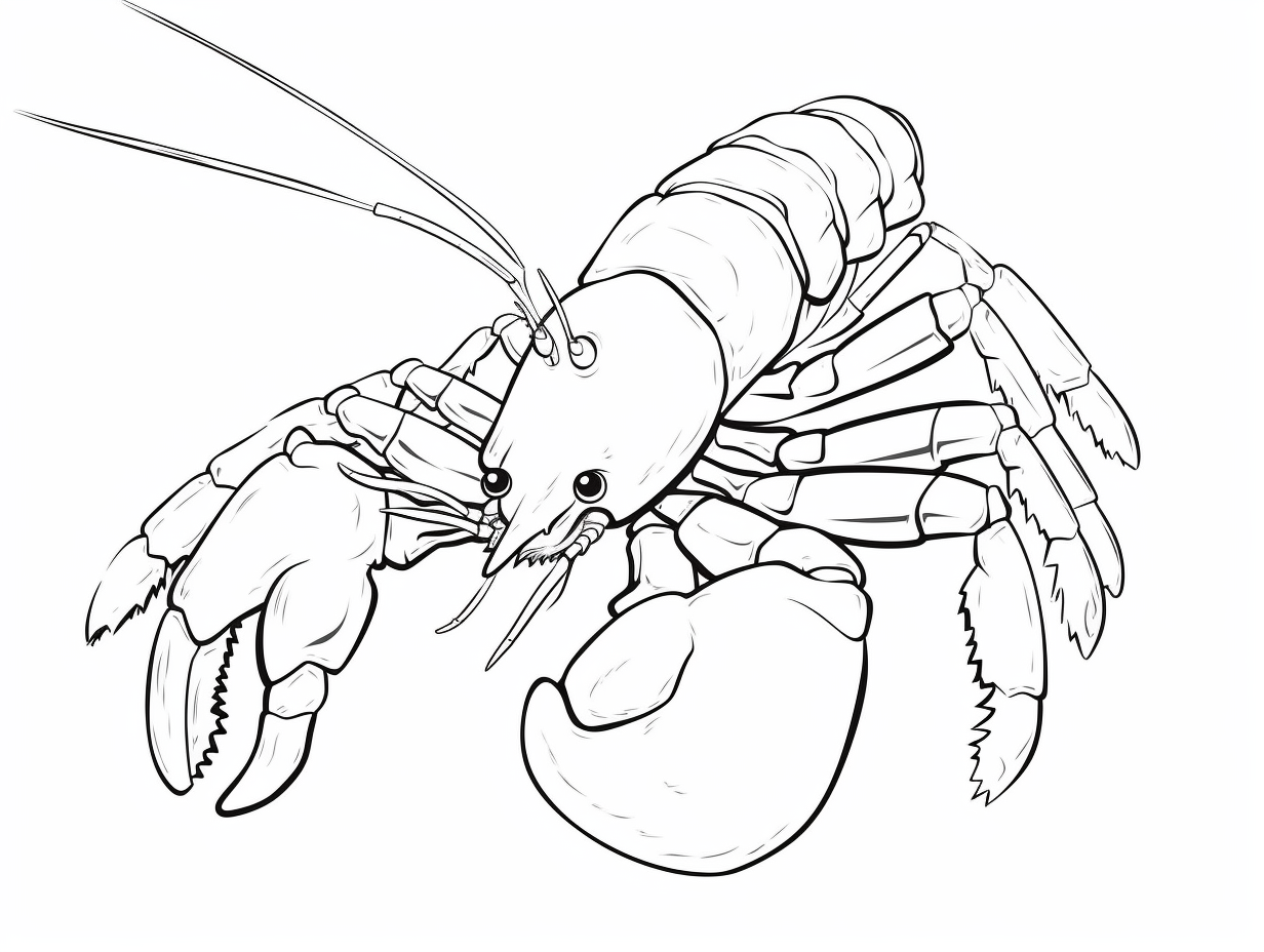 illustration of Colorful crayfish adventure
