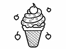 Ice Cream: Soft Serve Cone With Floating Cherries