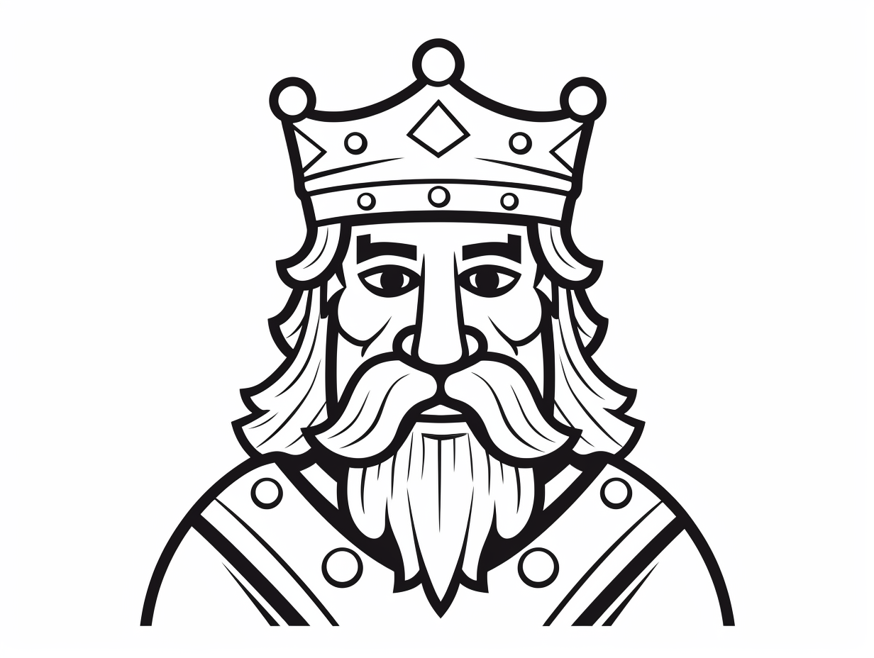 Colorful King Nebuchadnezzar Drawing - Coloring Page