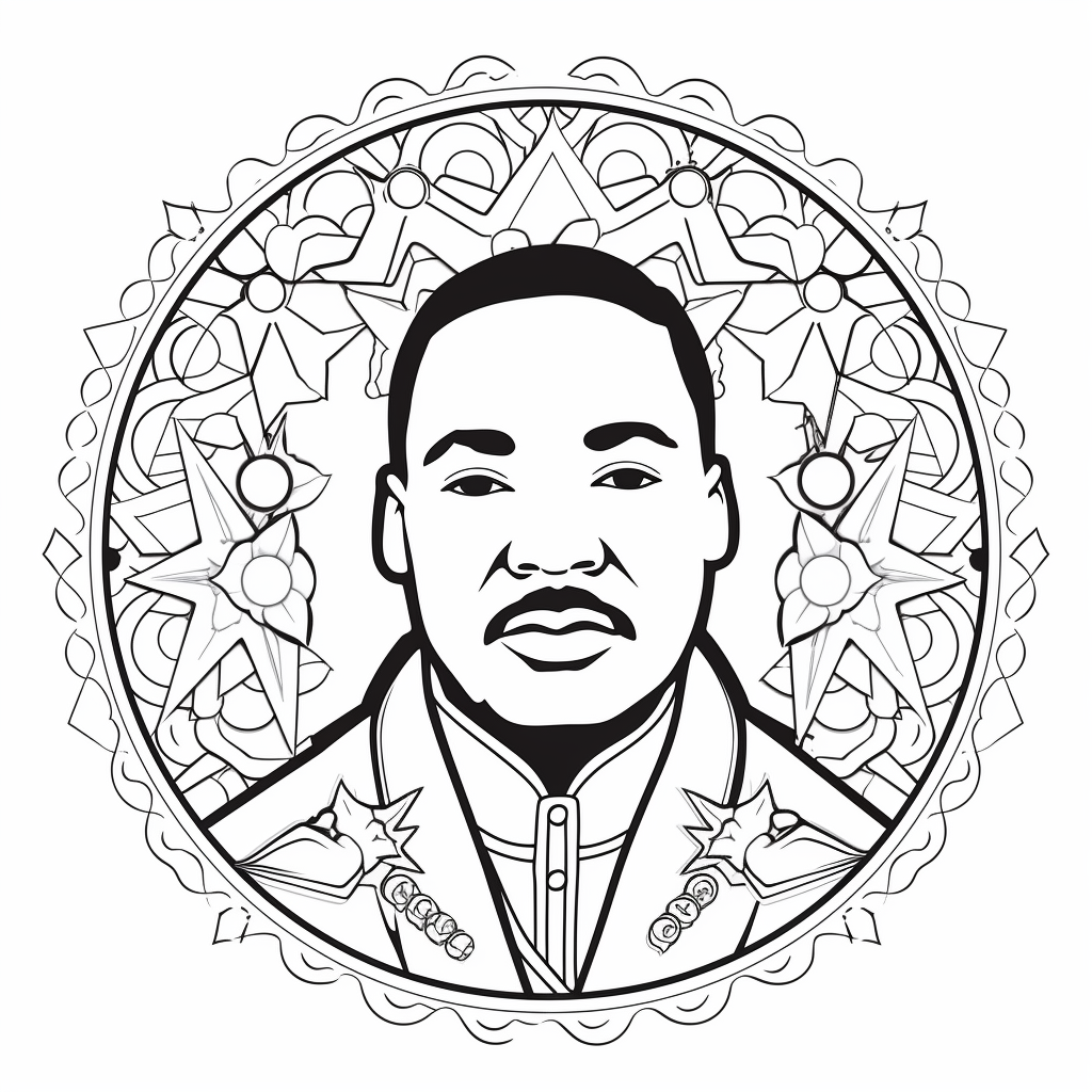 Colorful Tribute To Mlk Jr.'S I Have A Dream - Coloring Page