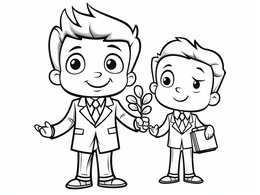 Free printable Colorful Ways To Celebrate Boss's Day coloring page