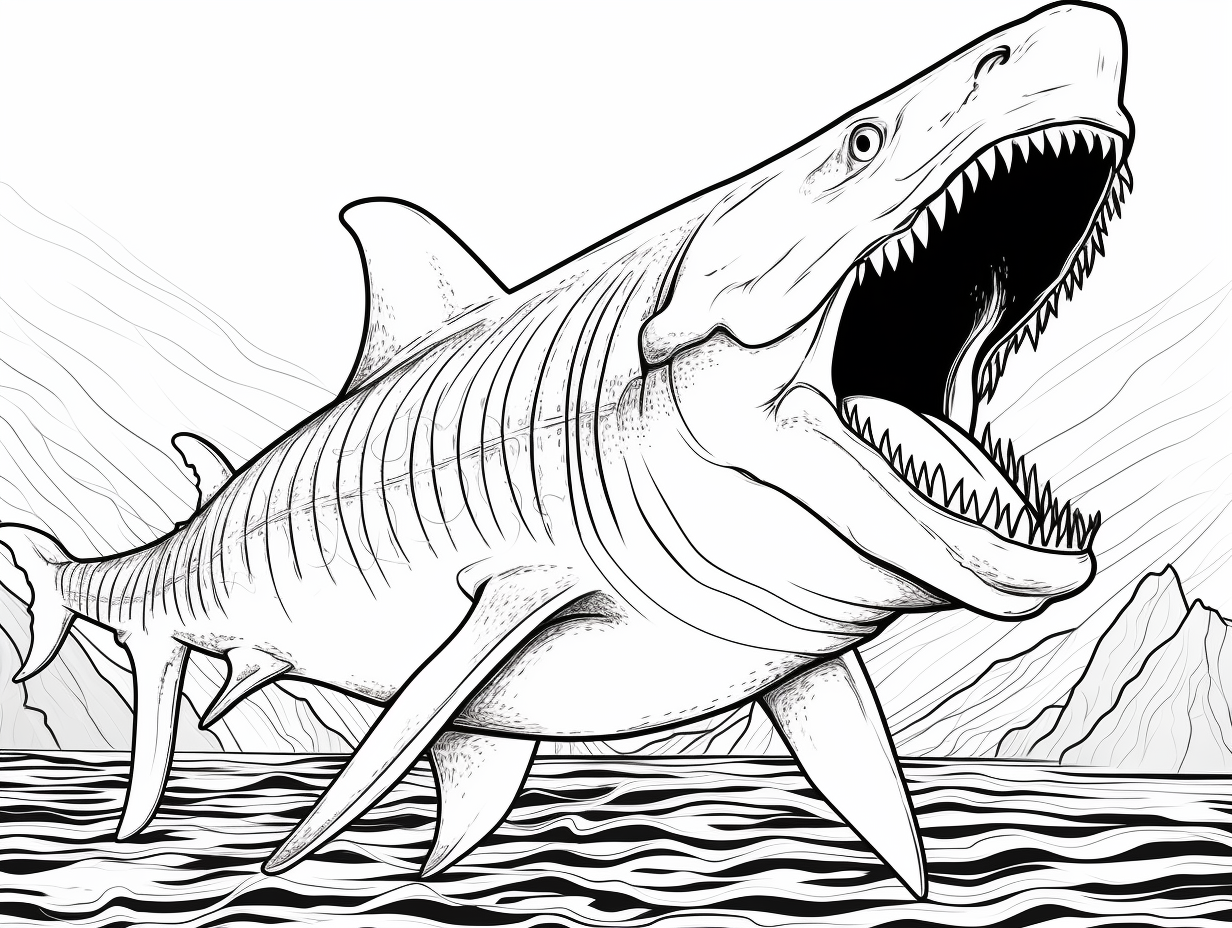 Megalodon Coloring Pages