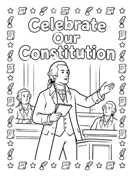 Free printable Founding Father Giving A Speech coloring page