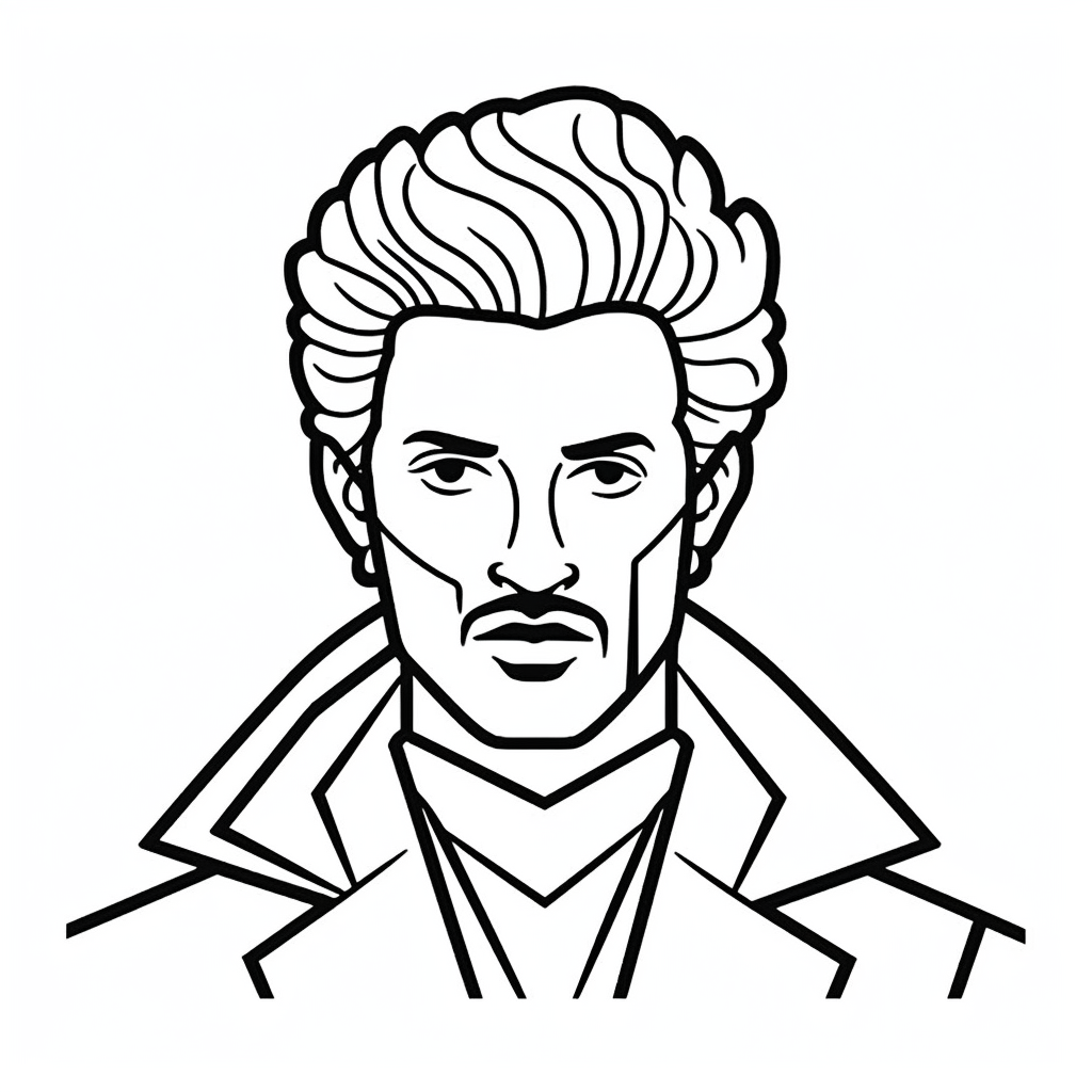 Cool 80S Style Coloring - Coloring Page