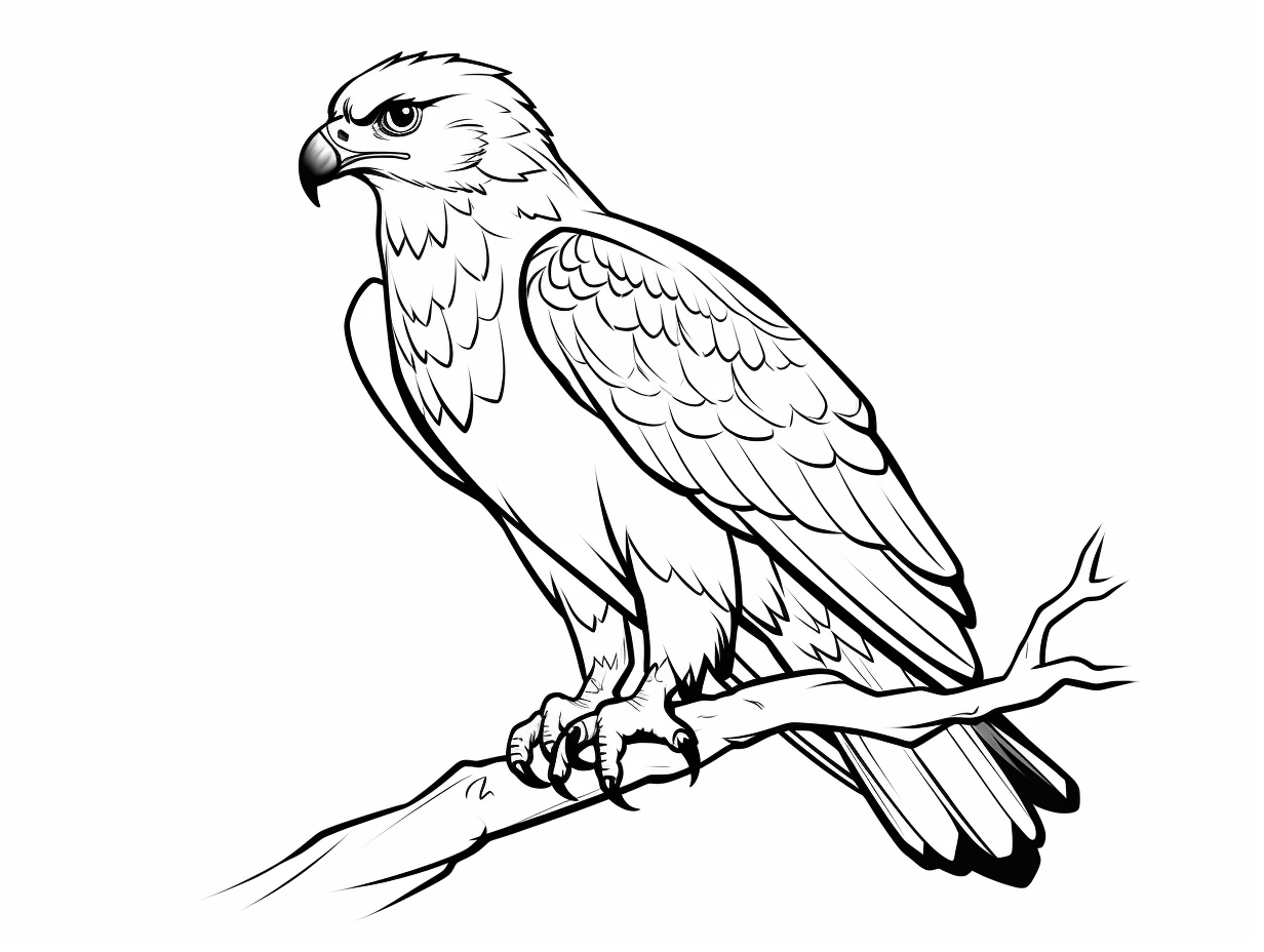 Cool Hawk Coloring Project - Coloring Page