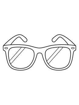 Free printable Cool Retro Sunglasses coloring page