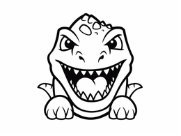 Free printable Cool T Rex Drawing To Color coloring page