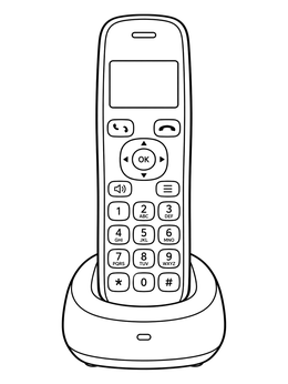 Free printable Cordless Phone On Charging Base coloring page